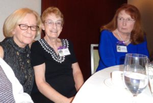 Judy Beaudoin, Jean Fagan and Janet Bergeron visiting before the dancing