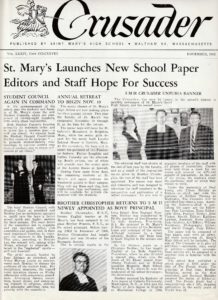 SMHS 1962 Nov Crusader News Pg 1