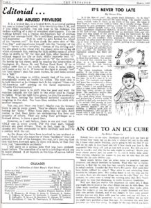 SMHS 1966 Mar Crusader News Pg 2
