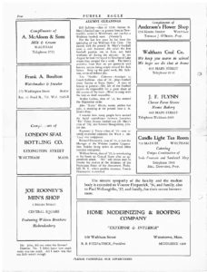 SMHS Waltham 1933 11 Nov Newspaper Pg 4